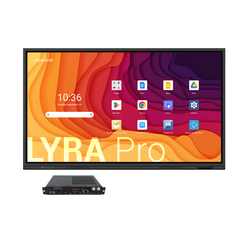 Інтерактивна панель Newline Lyra Pro 65" (TT-6523QA), комп. модуль OPS (i7-13Gen/16/512/W11Pro) (WB716512), настінне кріплення